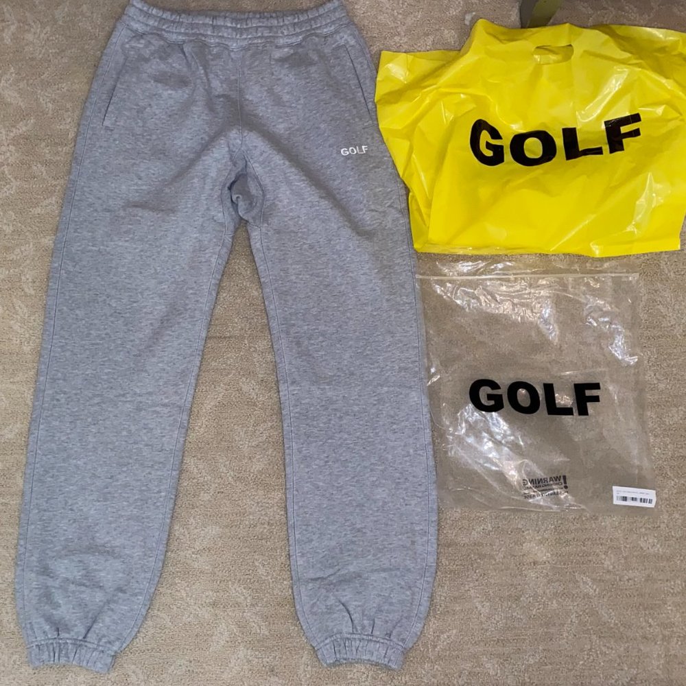 Tyler The Creator - GOLF WANG Basic Logo Sweatpants, Gray, S